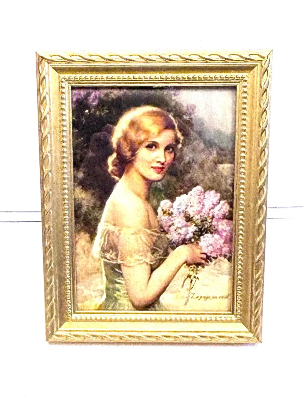 Vintage Style Gold Frame Lawrence Home 5 x 7 Easel Back F571011
